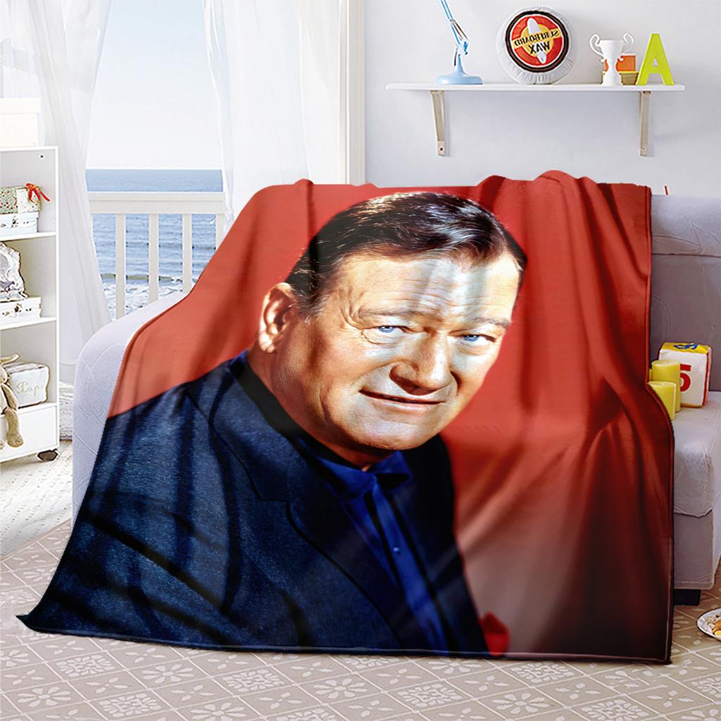 1pc John Wayne's Golden Age Blanket, Al Season Lightweigh Poster Blanket Home Office Outdoor Nap Multifunc Poster Blanketional Blanket