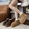 [Fanfna] Autumn and winter popular snow boots women's Korean cute super mary short boots velvet warm cotton boots