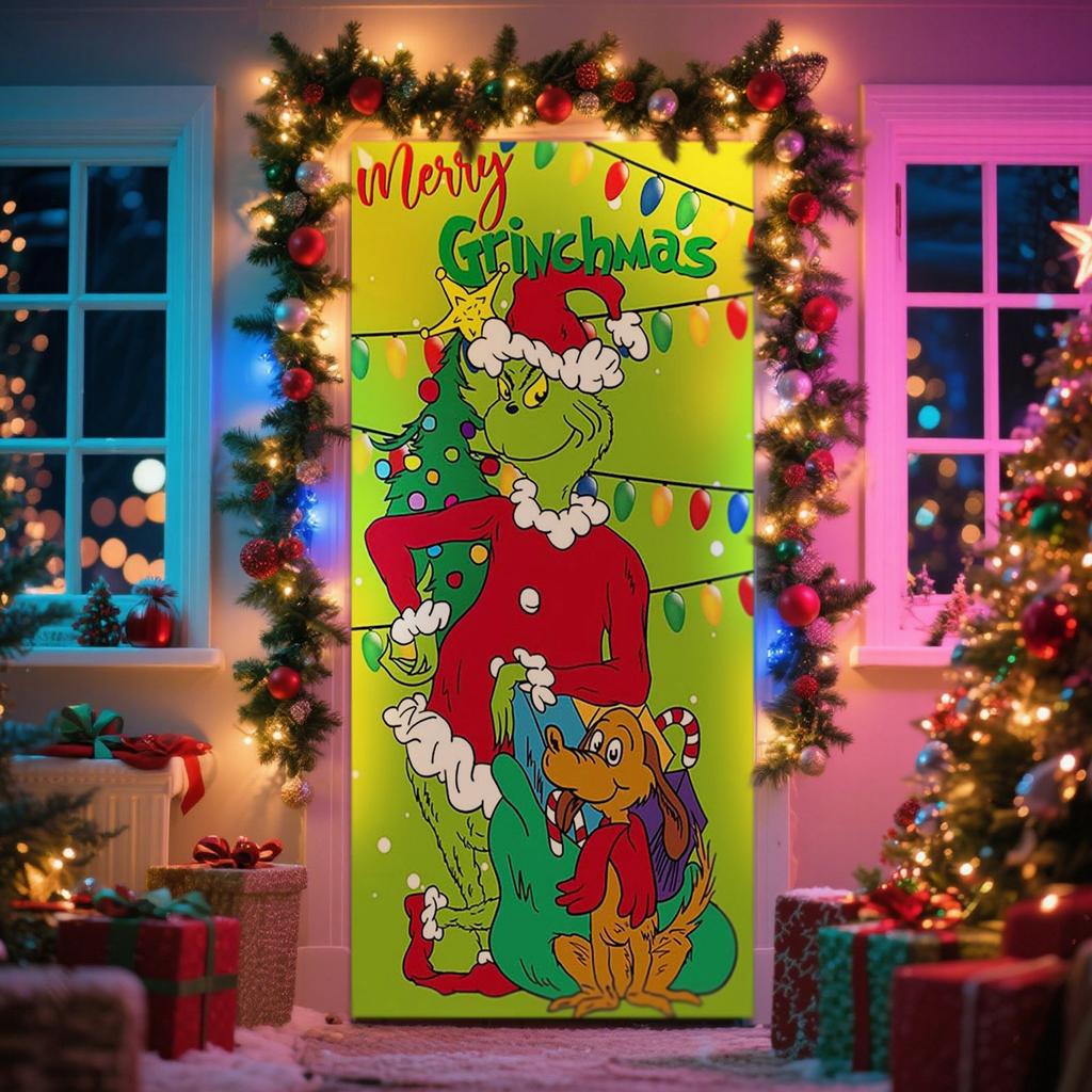 Welcome To Huhu Town. Door Frames, Door Curtains, Flags, Christmas Decorations, Doors And Banners