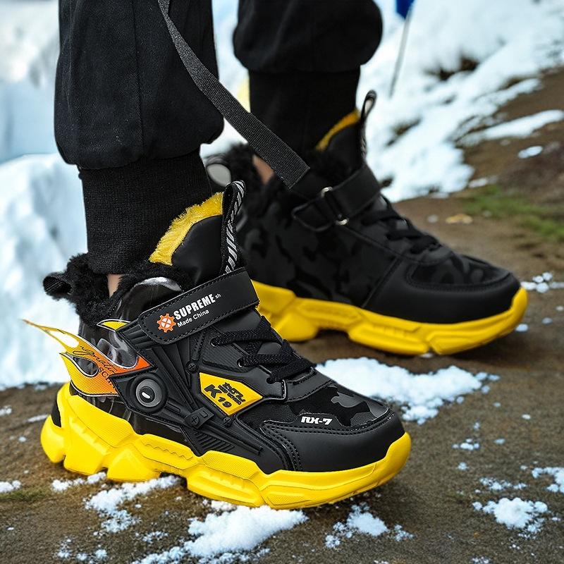 Children's shoes winter cotton shoes plus cotton year 11 sports thickened large cotton shoes students warm platform boys shoes