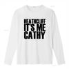 T Shirt Heathcliff Eu Cathy Gola Redonda Casual Tecido Ligeiramente Elstico Corte Normal Padro Estampado Perfeito Para