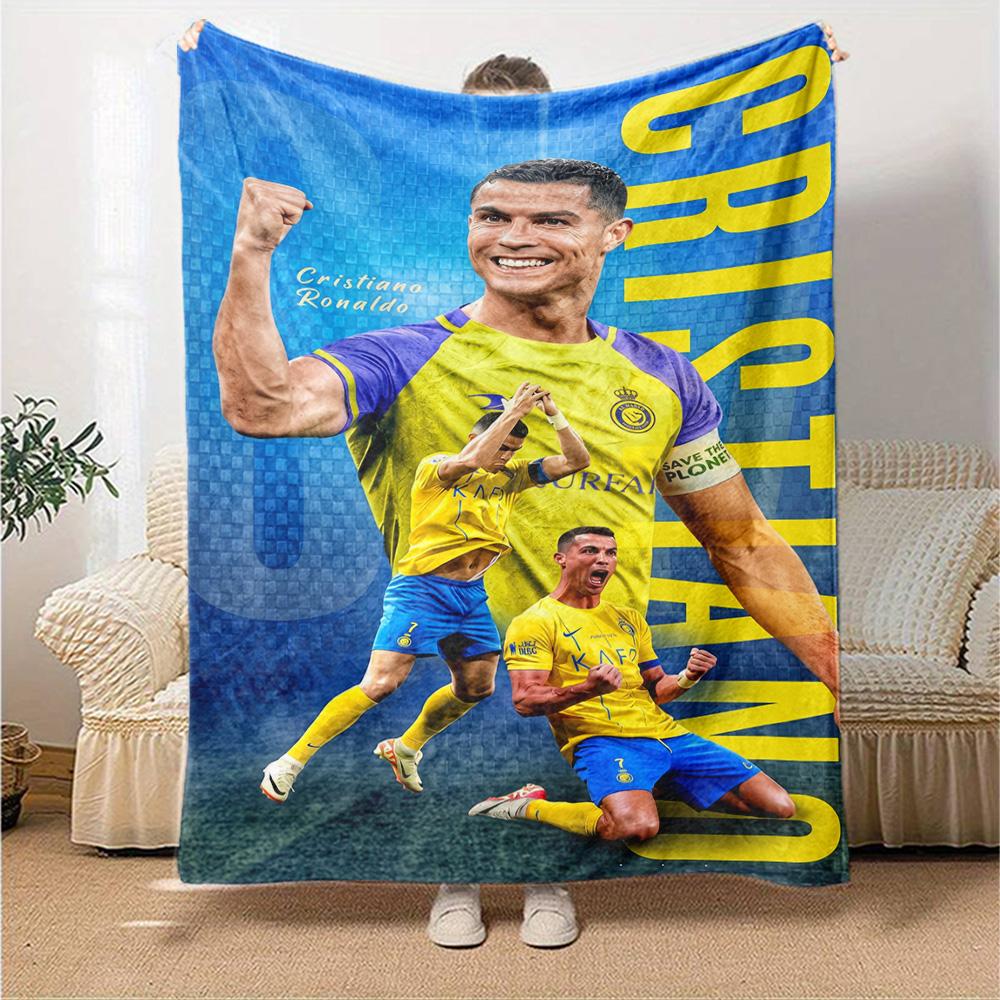 Cristiano Ronaldo Celebration Blanket Durable Comfort Perfect for Couch Seaside Livingroom Four Seasons Multipurpose Digital Print