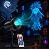 Halloween Projektor Verwandeln Sie Ihr Zuhause in ein Spuk-Wunderland Halloween 10 HD Projektionsmuster 32ft Ultra-Großes Display Fensterdekorationen Geist