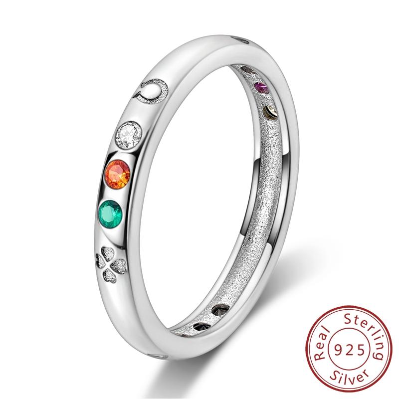 Authentic Copper Metal Metal CZ Simulated Diamond Rings Bands Designed For Women Colored Zirconium Ring Trendy Fashion Party Perfect Gift