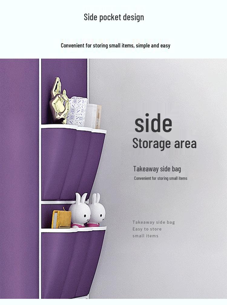 Foldable Fabric Wardrobe: Economical Storage Cabinet & Clothes Rack