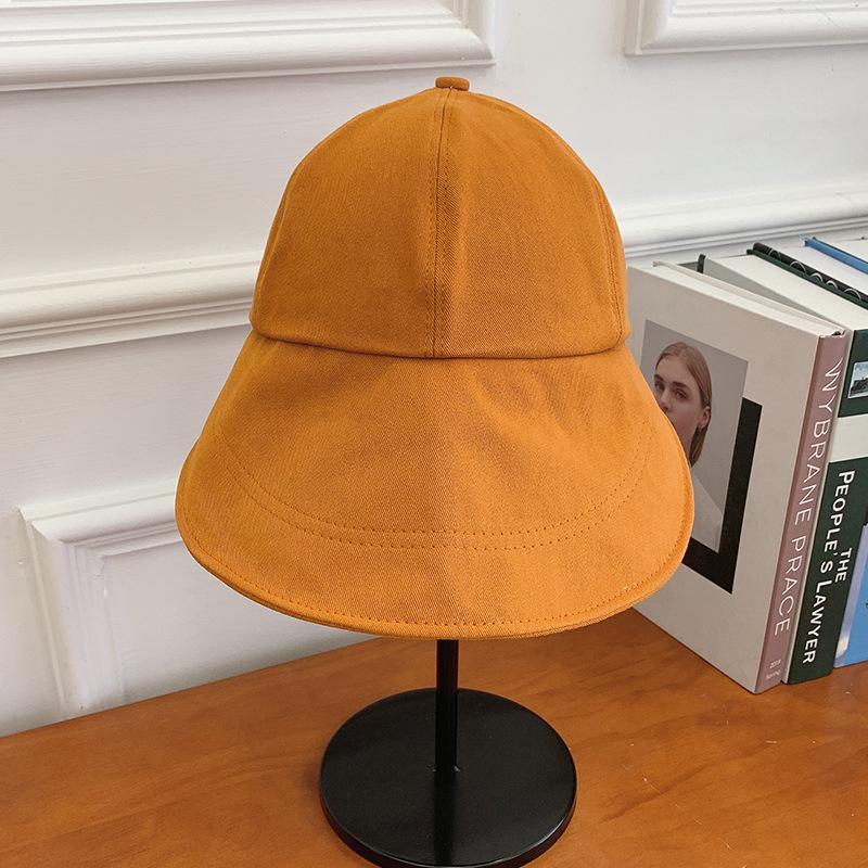

Hat Female Summer Korean Version All-match Japanese Big-brimmed Sun Hat Sunscreen UV Sun Hat Bow Fisherman Hat Tide 1pcs помаранчевий