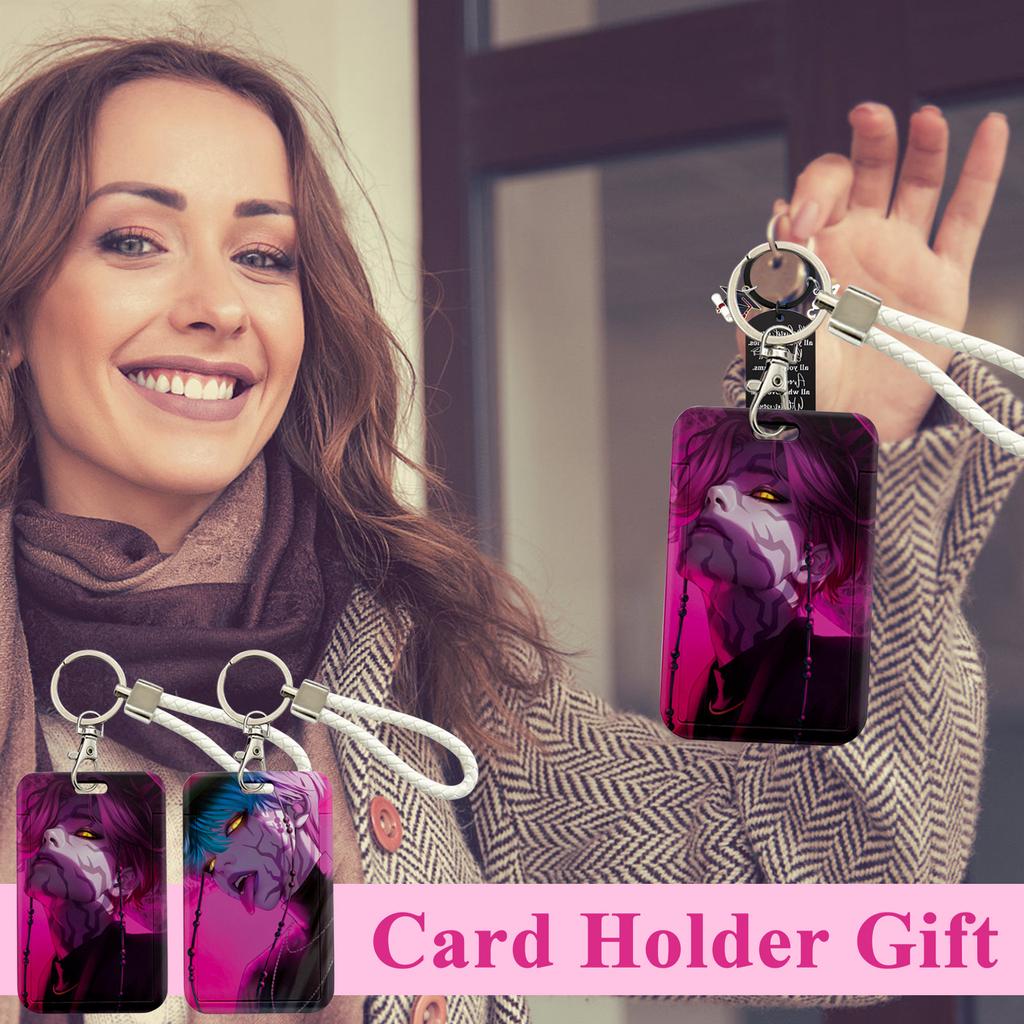 Anime Peripheral Slide Card Holder Transportation Card Campus Card Water Card ID With Long Lanyard