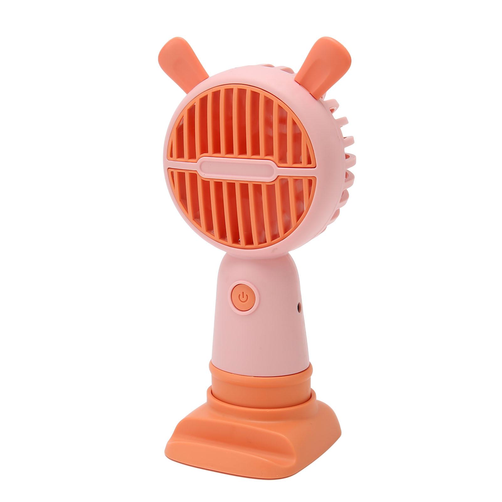 Handheld Fan Mini Portable USB Rechargeable Handheld Cooler Quiet Powered Desk Fan Vibrant Pink розовый
