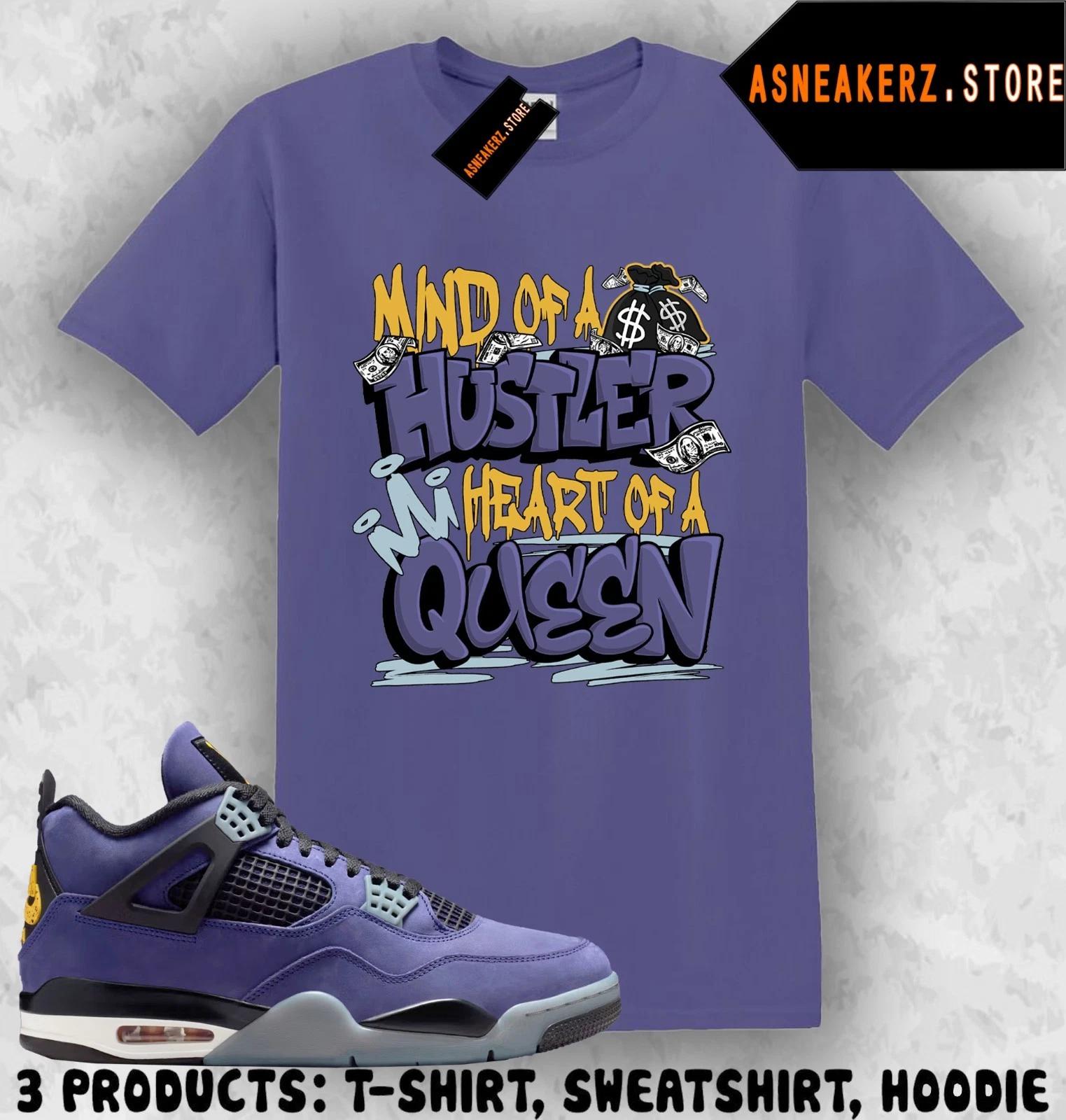 Shirt Match AJ 4 Lakers Lakeshow 2026 Sneaker Matching Tee Hustler Heart Queen L