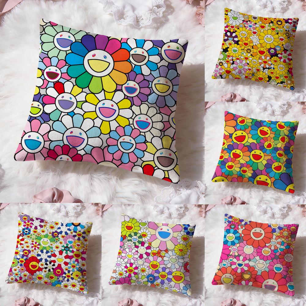 Band t-Takashi Murakami Cushion Cover Premium Comfort Reversible Pillow Cove -Two In One Design for Any Room & Car Interior