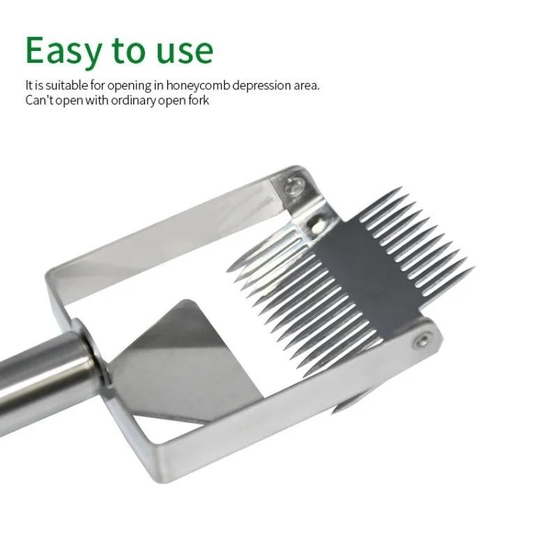 1 Stück Imkermesser Edelstahl Bienenstock Entdeckelungsgabel Schaber Schaufel Honiggabel Honigwabe Doppelnadel Bienenschaber