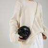 Punk Style Women's Shoulder Bag with Edgy Skull Head Design That Stands Out Streetwear Hard shell Crossbody Bag for Women Chains
