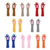 Fashionable Faux Fursuit Nails Mittens Soft Gloves 8 Colors Variants Perfect for Themed Event