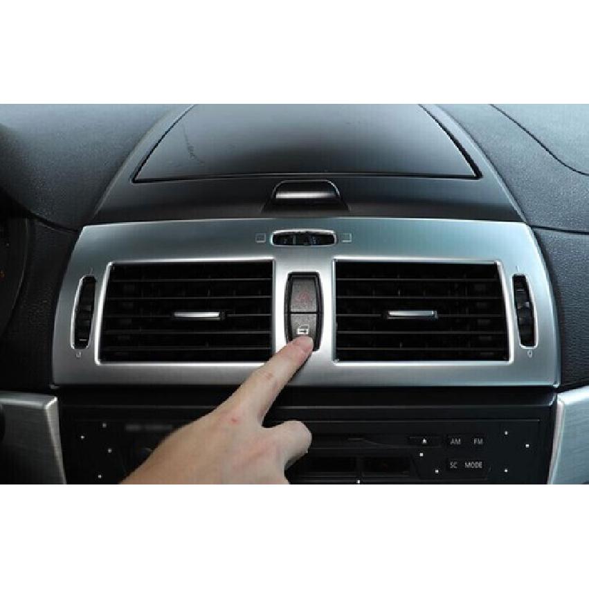 Fit For BMW X3 2006-2010 Matte Silver Middle Console Air Outlet Vent Trim 1PCS