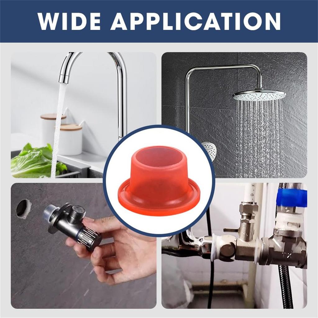 Faucet Leak Proof Sealing, Triangular Faucet Leak Proof Silicone Plug, Silicone Material Tape, Rubber Hose Sealing Ring, To Prevent Leakage
