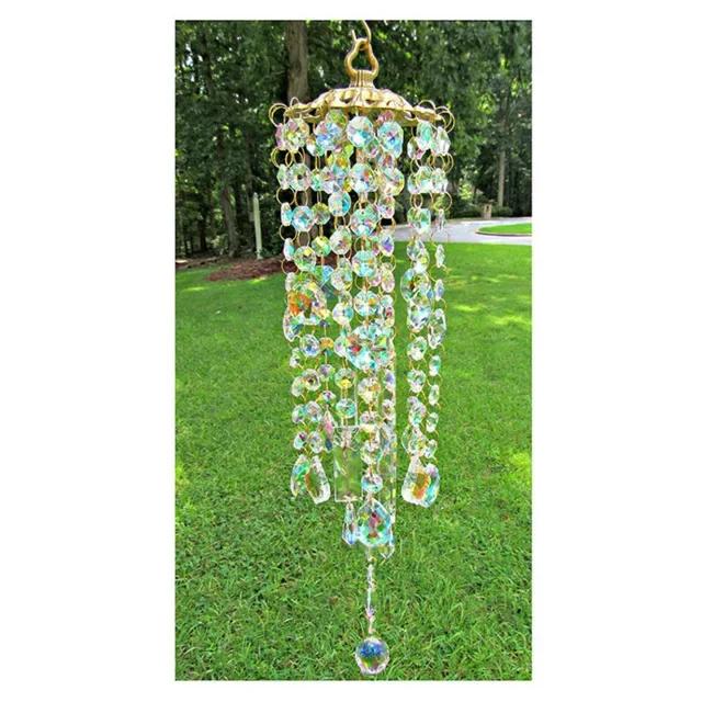Chandelier Wind Chimes for Home Room Decor Colorful Crystal Wind Chimes Outdoor Garden Backyard Patio Lawn Decor Gifts