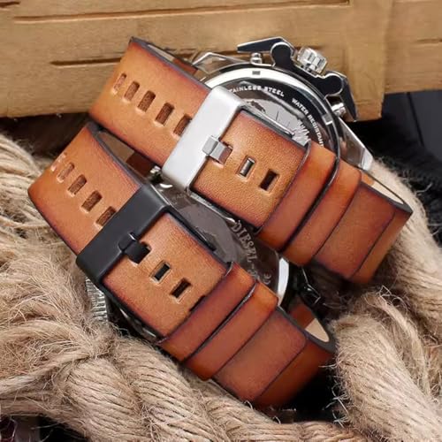 ZHUOLEI Replacement Watch Strap for Diesel Watches, Sizes 22mm, 24mm, 26mm, and 28mm (Includes 3 Spring Bars, Spring Bar Remover, and Box)