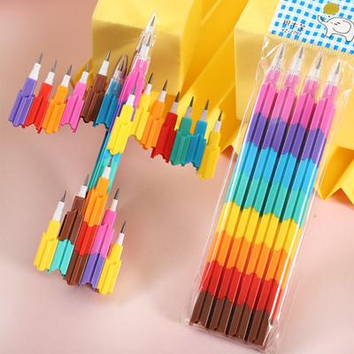 Bleistift ohne Anspitzen Baustein Regenbogen Farbe Kugelschreiber Kinder Schreibwaren