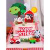 Farm Animal Cake Decoration Farm Animal Birthday Decoration Cow Pig Chick for Farm Animal Baby Shower Birthday Party Decorations