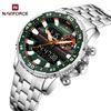NF9234 9234 Fashion Men's Stainless Strap Watch Luxury Calendar Quartz Wristwatches Sport Chronograph Luminous Clock
