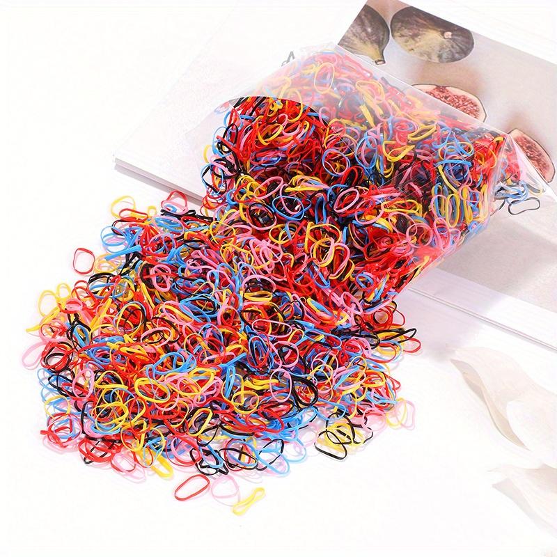 1000/2000Pcs Thicken Colorful Elastic Hair Bands for Kids Girls Scrunchie Rubber Band Ponytail Holder Hair Accessories Hair Ties