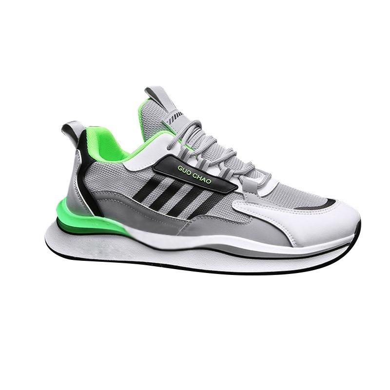 Men's sports shoes spring new running shoes fashion men's casual trendy shoes men's flying woven breathable casual men's shoes