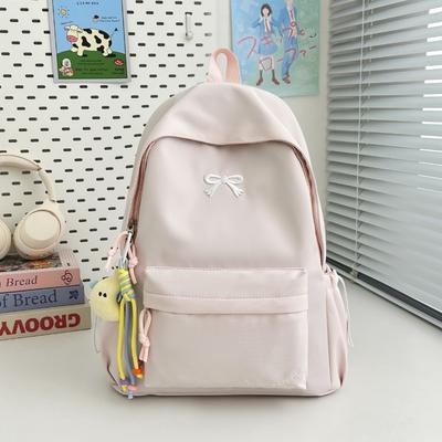 High-value Fashion Bow Backpack Female Primary School Schoolbag Lightweight Large-capacity Cute College Style Backpack