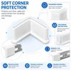 4/8/12PCS Angle Steel End Caps Corner Protector Caps Right Angle Blanking End Caps  Storage Shelves