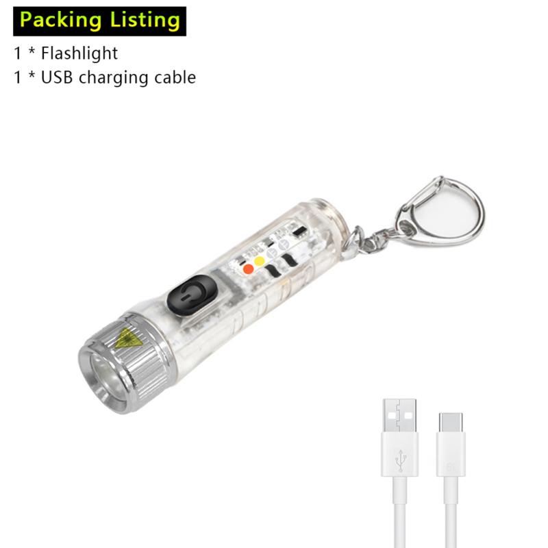 Outdoor Mini Flashlight 400mah Lithium Battery Strong Light Magnet Keychain Flashlight Torch Money
