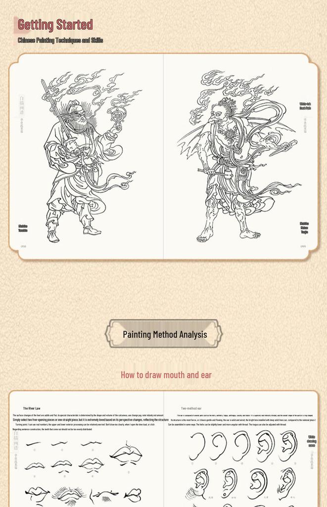 Baimiao Painting Guide: Gongbi Technique for Classic Beauty Figures - Beginner Tutorial Album