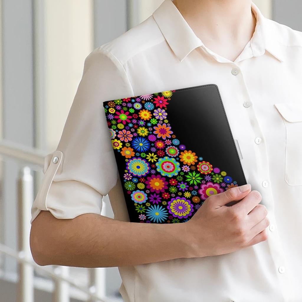 Igcase Fire HD 8 Released In Dedicated Case Notebook Type Cover Direct Pasting Type Flower Colorful Rabbit 007707 (8th Generation, 2018)