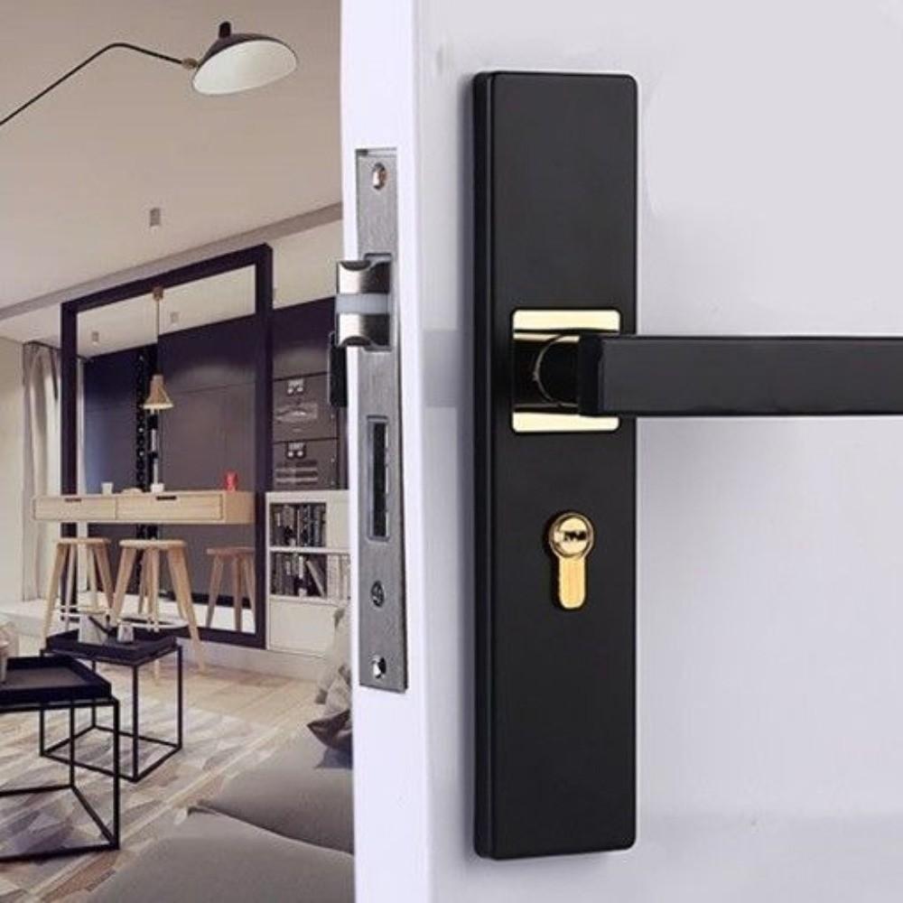 Silent Bearing Door Handle Lock Metal Security Door Handle Mechanical Main Door Lock  Home Hardware