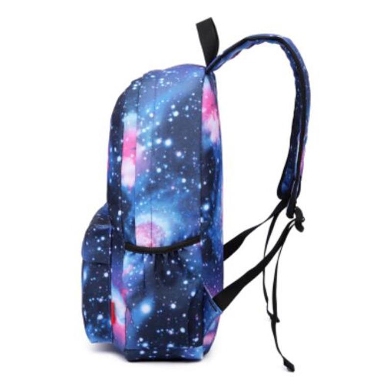 School bag casual backpack three-piece set canvas men's and women's star backpack fashion