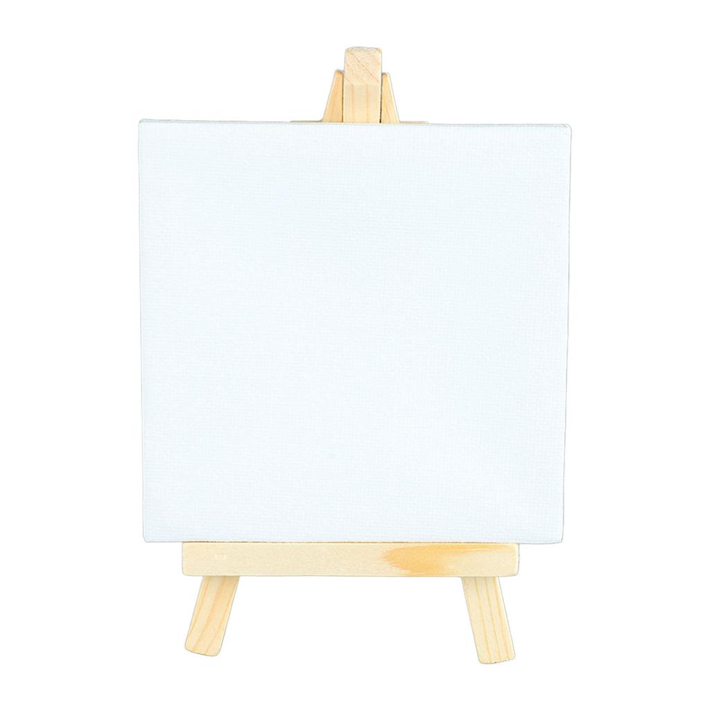 10Pcs Mini Easel Stand 5.9in High 3.1in Wide Adjustable Slope Mini Wood Display Easel with Frame for Oil Painting DIY