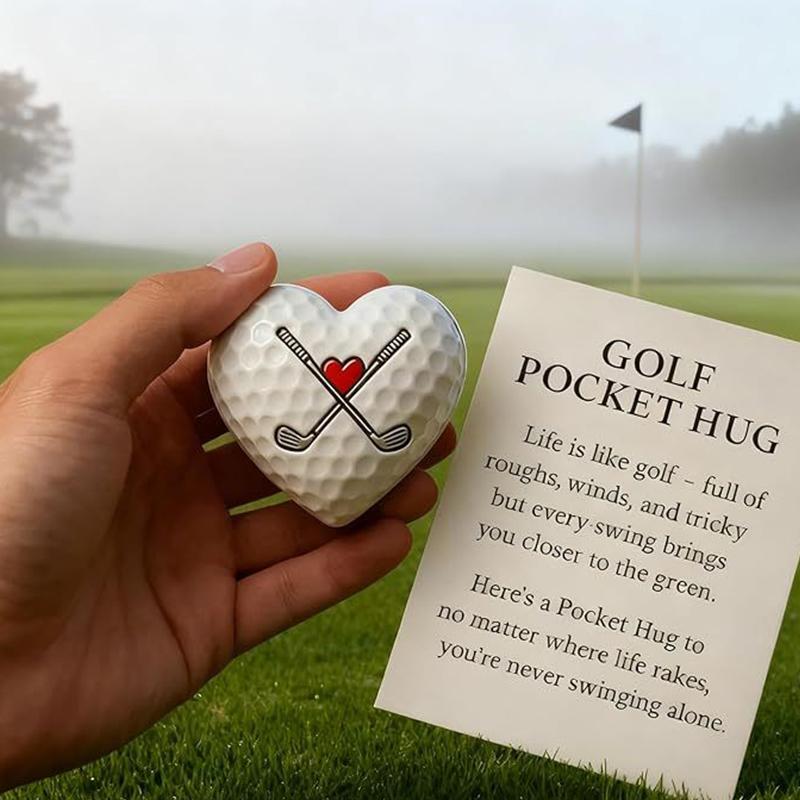1Pcs Golf Pocket Hug, Inspirational Golf Gift With Encouraging Message Card, Small Gift For Golf Lovers, Thoughtful Golf Present