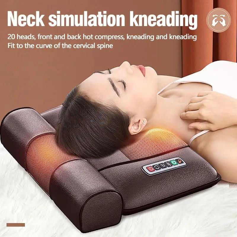 Tuhopeta Electric Massage Mattress Infrared Heating Vibrating Functions Full Body Pain Relief Massager Cushion for Stress Relief