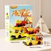 Mekensm Micro-Particle Building Blocks Educational Vending Cart Model Toy for Kids