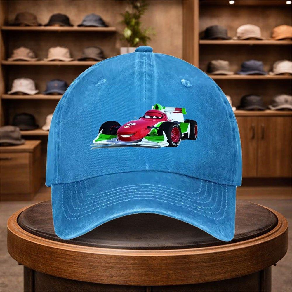 Mens Racing Cartoon Baseball Cap Outdoor Fashion Adjustable Casual Hat Urban Style Lightweight Fashion Visor AllSeason Ou