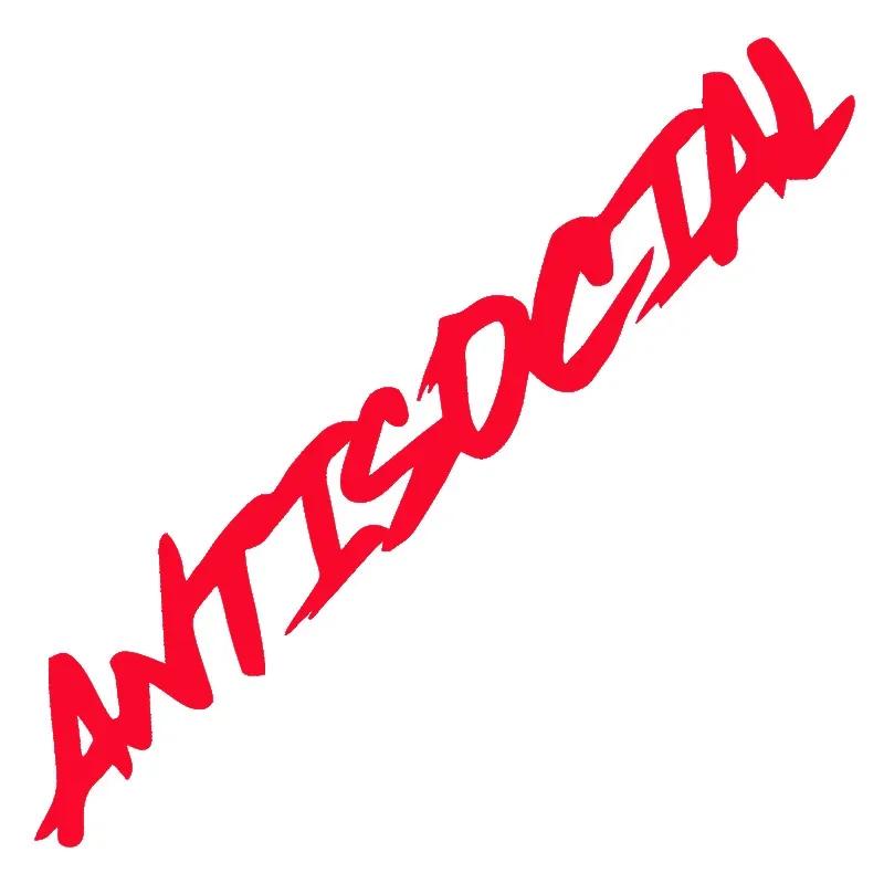 50X8Cm Antisocial Reflective Car Sticker Windshield Bumper Window Motorcycle Ornament Vinyl Film Decal Auto Tuning Accessories