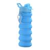 Silicone Collapsible Water Cup, High Temperature Sports Water Bottle 500ml Portable, Blue