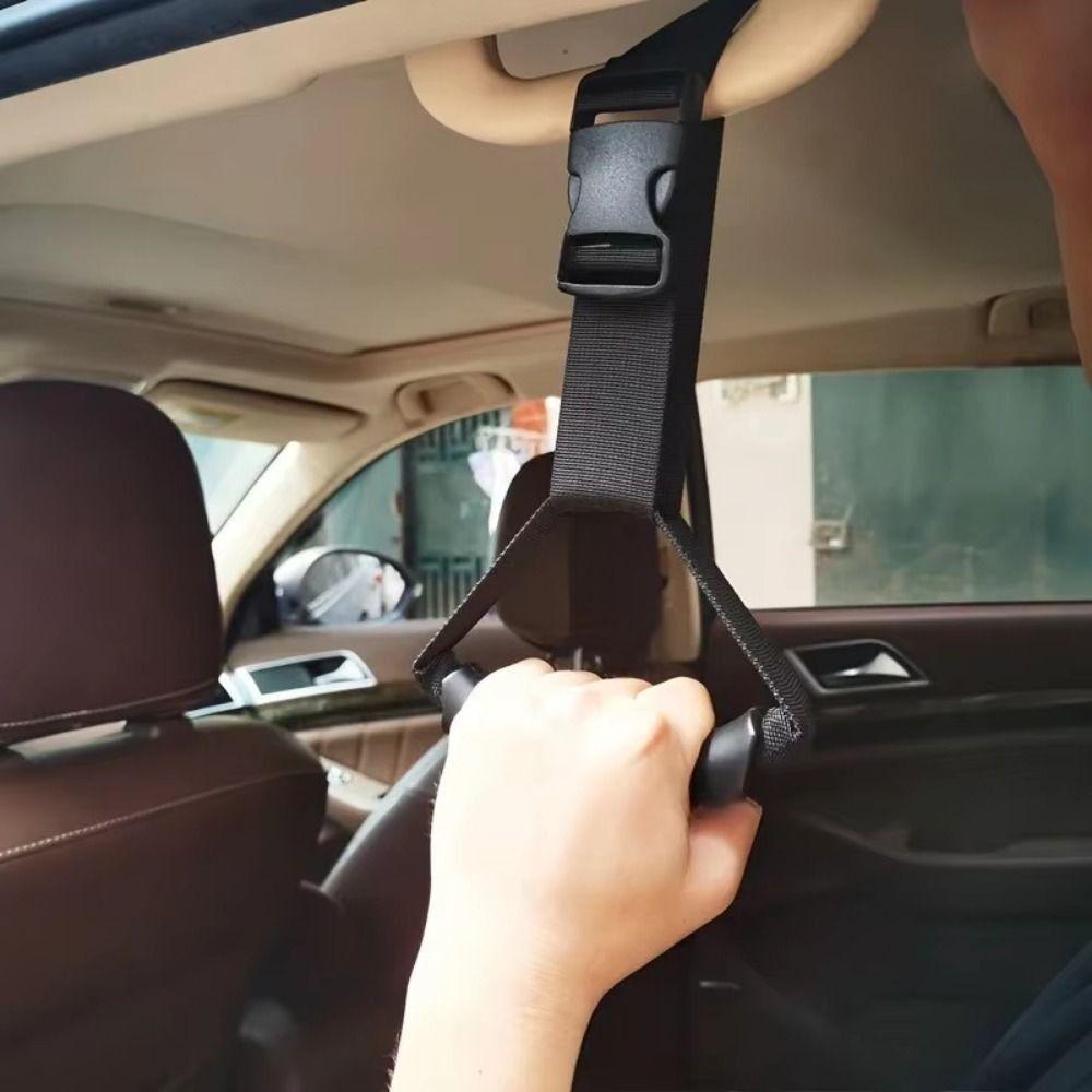 Adjustable Safety Support Handle Nylon Strap Vehicle Auxiliary Handle Ring  Elderly Assistance