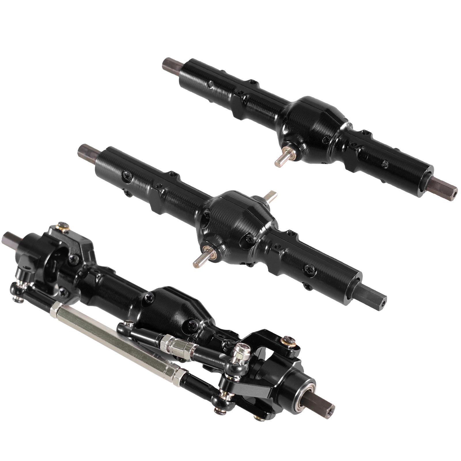 

JJRC Шестиколісний RC автомобіль Металевий комплект для модернізації осі (Передній, Середній, Задній) чорний