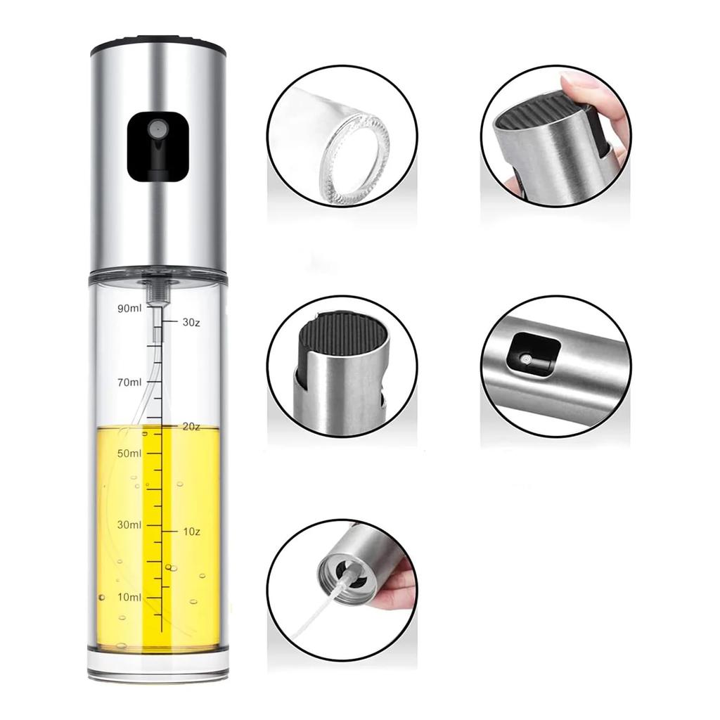 Kitchen Oil Spray Bottle Household Spray Pour Dual-use Air Fryer Olive Oil Cooking Oil Barbecue Spray Atomized Oil Spray Bottle