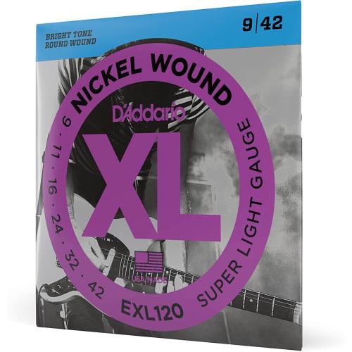 D'Addario EXL120 Super Light (09-42) D'Addario Electric Guitar Strings, Nickel