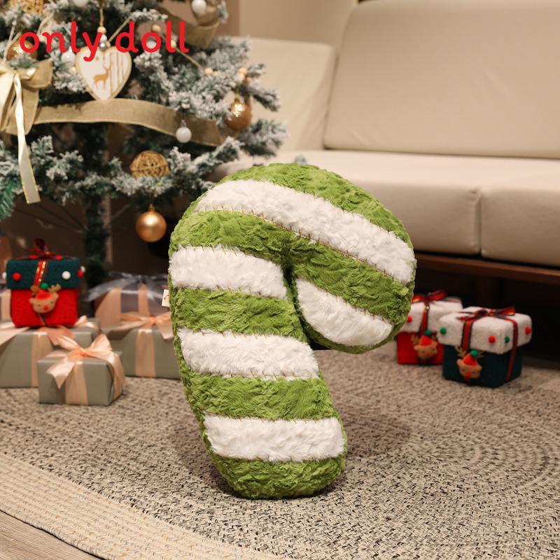 Christmas Theme Deer Bell Gingerbread Man Santa Claus Plush Doll Toy Pillow For Holiday Decor And Kids Gift