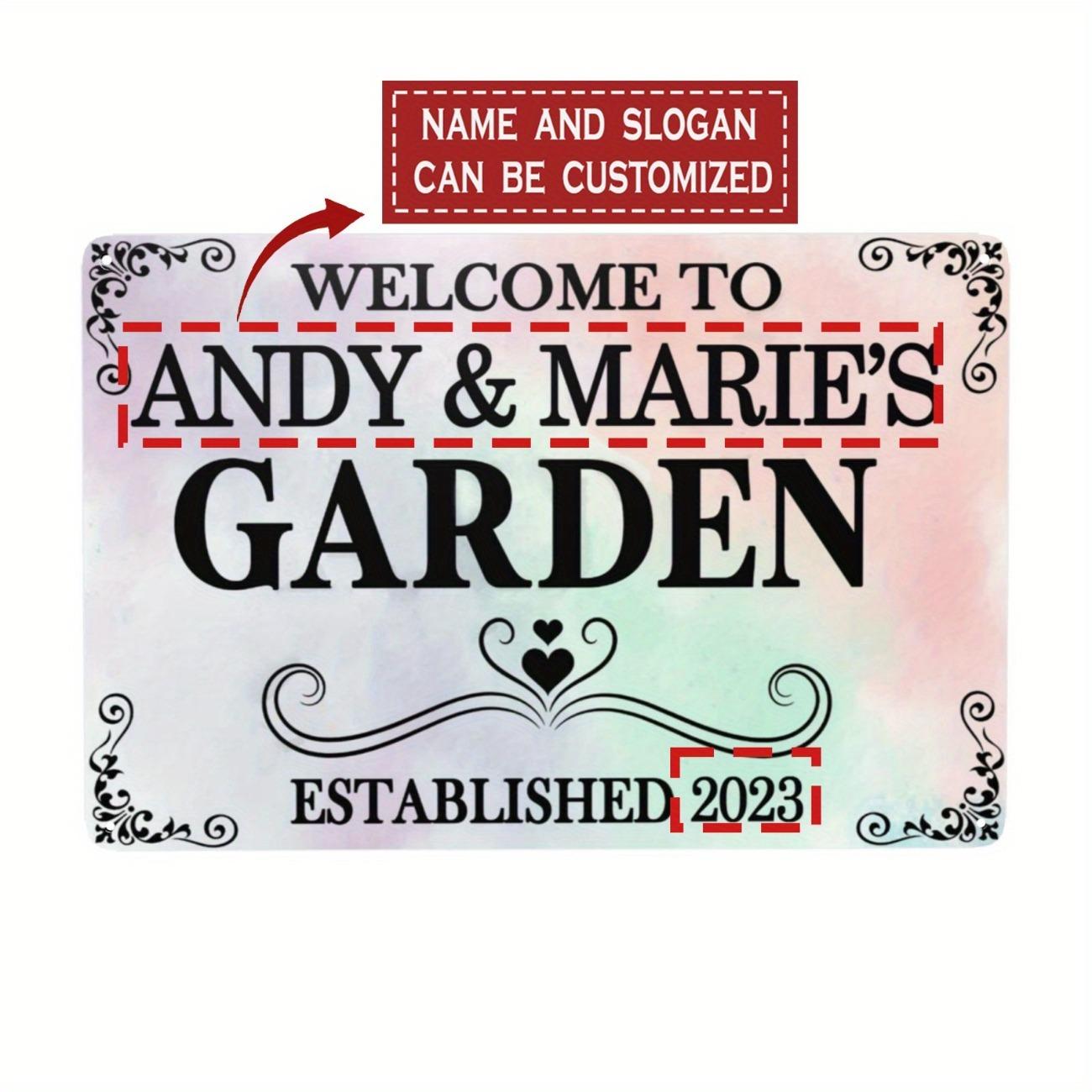

Personalized Aluminum Metal Sign 20x30cm for Garden Patio Fence Wall Art Decor белый
