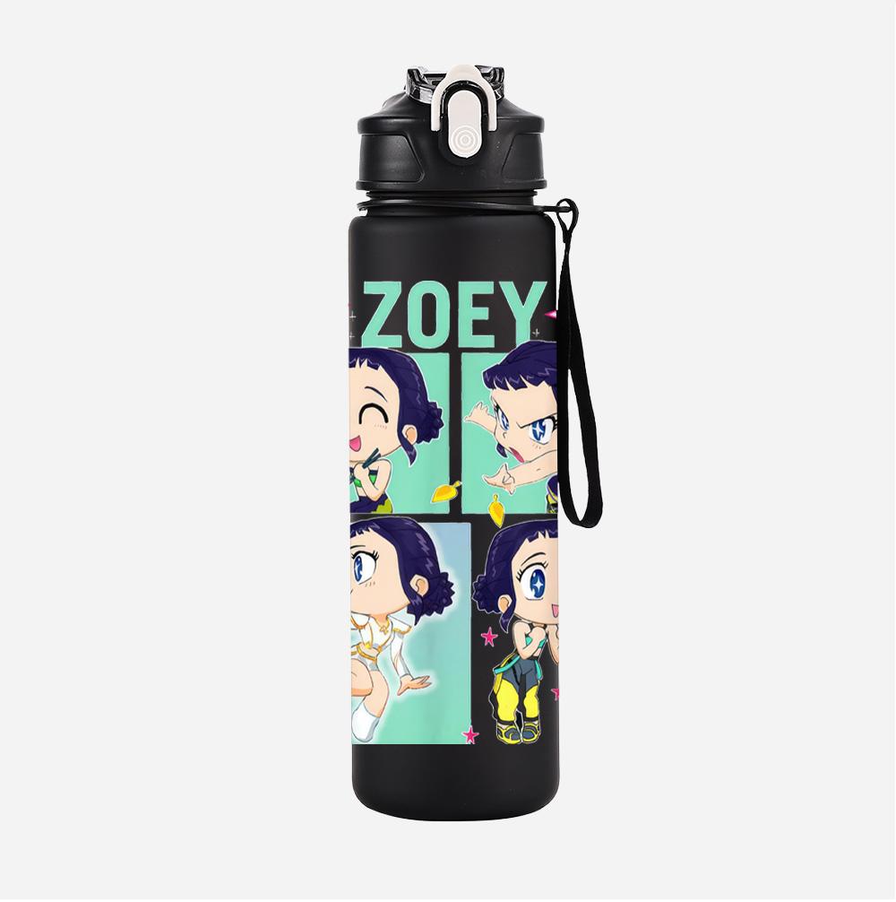 750Ml Water Bottler K-Pop Demon Hunters Printed Character Water Cup Large Capacity Outdoor Portable Rope Drinking Bottle for Boy Girl Gift