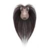 Women's Fluffy White Hair Topper - Natural, High Volume, Traceless Real Hair Bangs Patch for Full-Looking Hair.