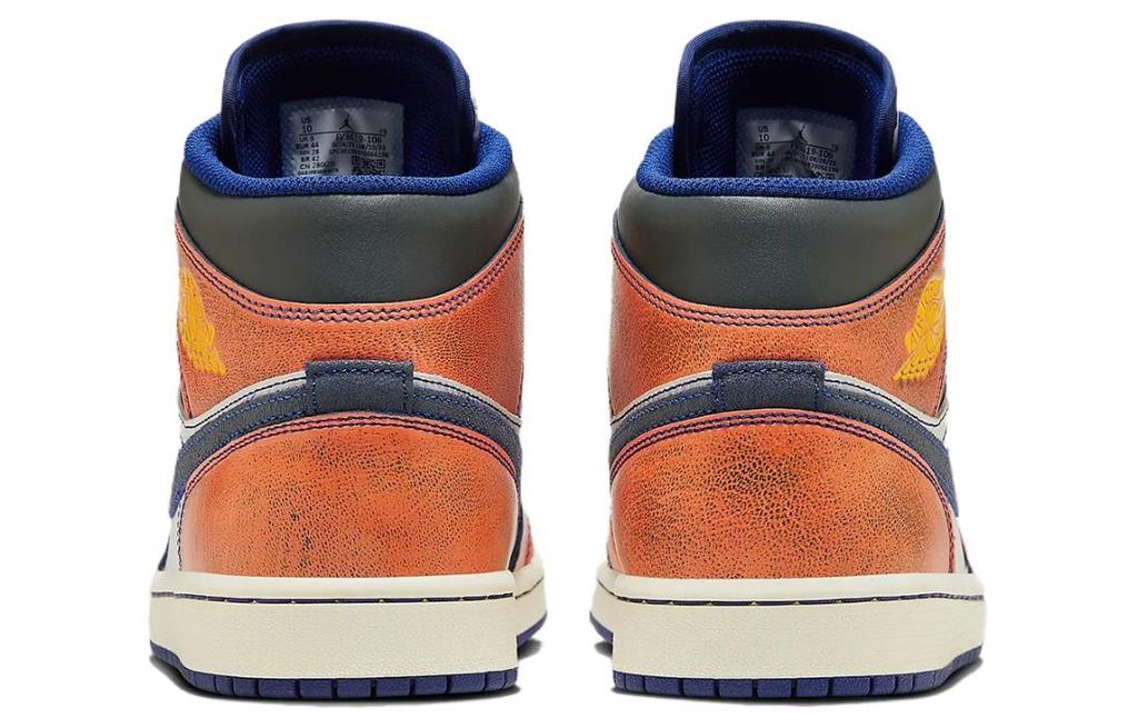 Men's Sneakers Jordan 1 Mid SE Summit White Crimson Bliss Deep Royal Blue Iron Grey