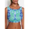 Neckholder-Bikinioberteil mit ethnischem Muster Tbess22bu0354